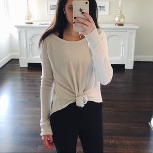 Cream Tna Waffle Knit Sweater